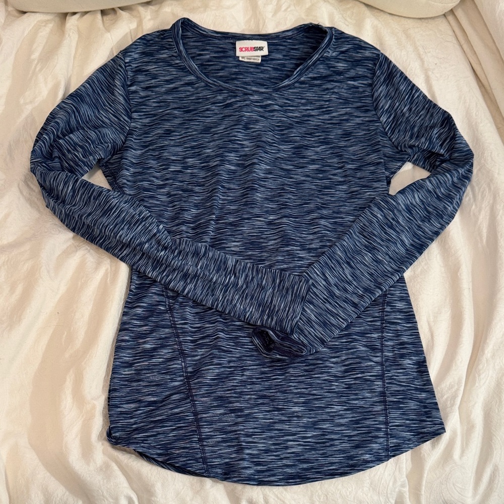 Blue Long Sleeve Top
